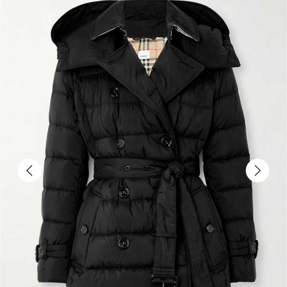 Burberry Hooded Belted Double Breasted Puffer XXS